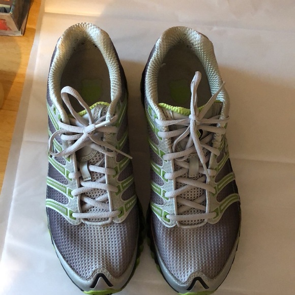 K-Swiss Gray and Green Athletic Shoes - Picture 2 of 7